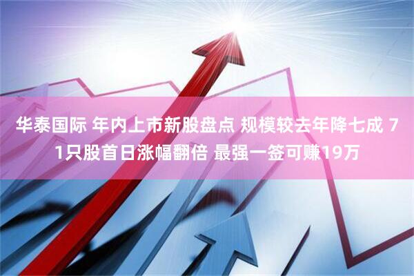 华泰国际 年内上市新股盘点 规模较去年降七成 71只股首日涨幅翻倍 最强一签可赚19万