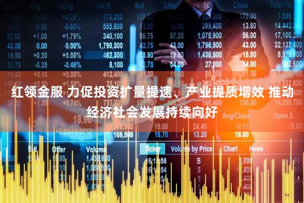 红领金服 力促投资扩量提速、产业提质增效 推动经济社会发展持续向好